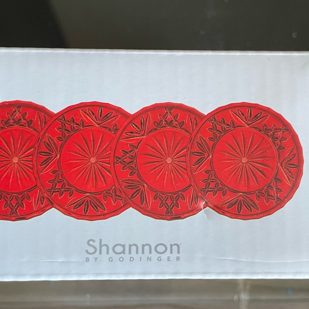 Dublin Collection Red Crystal Coasters - Picture 6 of 7